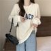 American Retro Style Hoodless Sweatshirt For Women, Spring And Autumn Thin Long-sleeve Top Jacket, Trendy_ecoleips.com