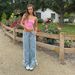 2025 European and American style cross border new fashion loose side pull wide leg women's jeans female 702_ecoleips.com