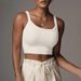 Women's Clothing Women's Ins Niche Threaded Knitted Suspender Top Short Navel Baring Slim Fit U Neck Inner Vest_ecoleips.com