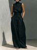 K New Women's Sleeveless Top, Pants, And Casual Set_ecoleips.com