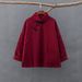 girl 2025 Winter New Linen Clothing Artistic Retro Solid Color Pullover Short Jacket Women's Loose Button Cotton Coat_ecoleips.com