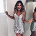 Women's Clothing Sequin Splicing Sexy Slim Backless Suspender Dress_ecoleips.com