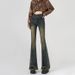 Retro High-waisted Flared Jeans Women, 2026 New Style, Petite Stretch Slimming Fringed Bell-bottom Pants For Spring And_ecoleips.com