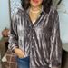 Women's Clothing Women's Hot Product Velvet Simple Loose Multi Row Button Shirt_ecoleips.com