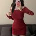 Women's Clothing Plus Size Slim Skirt Long Sleeve Dress Sexy Lace One Shoulder High End Fat Hip Skirt_ecoleips.com