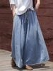 Women's Artistic Retro Wide Leg Jeans Drawstring Casual Loose Fit Long Pants 2025 Cross Border Fashion_ecoleips.com