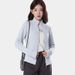 K Stand Collar Slim Fit Jacket For Women, Windproof Jacket With Inner Lining, Hoodie Top.Without Any Accessories_ecoleips.com