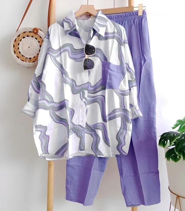 Women's Clothing Shirt Suit Women Autumn And Winter New Striped Suit Casual Long Sleeved Two Piece Suit_ecoleips.com
