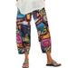 Suitable For All Seasons Spring Summer Women's Multi-color Print Fashion Loose Pocket Cotton Linen Casual Pants For Women_ecoleips.com