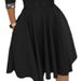 Elegant V-Neck Long Sleeve A-Line Dress With Waist Belt & Rhinestone Details – Women's Fall Winter Formal Office Dress_ecoleips.com