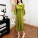 Plus Size Women's Slim Fit Casual Dress European And American Style Fashionable Solid Color Pleated_ecoleips.com