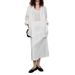 French White Shirt For Women, Summer Thin Loose Old Money Style High-End Cotton Linen Sun Protection Top_ecoleips.com