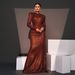 Verve Evening Sleeve Elegant Round Neck Sexy Slim Fit Long Sequin Party Bridesmaid Dress For Women_ecoleips.com