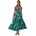 Independent Website Cross-border European And American 2026 Summer Dress, Halter Neck, Sleeveless, Printed A-line_ecoleips.com