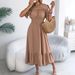 2026 Spring/Summer European And American Casual Ruffled Short-Sleeve Gathered Waist Long Skirt Cross-Border_ecoleips.com