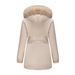 girl Seasonal Lis Japanese And Korean Expor Parka Mid-Lengh Two-Way Hooded Fur Collar Slim Fi Winer Women's Coon_ecoleips.com