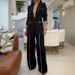 "Modern Women's Casual Suit Set - Stylish Jacket & Straight Leg Trousers For Office & Everyday Wear"_ecoleips.com