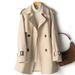 Women's Trench Coat – Slim-Fit Mid-Length Double-Breasted Jacket, Elegant & Versatile For Petite To Plus Size_ecoleips.com