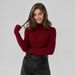 Solid Color Semi-turtleneck Sweater 2025 Autumn And Winter Women's Slim-knit Bottoming Shirt_ecoleips.com