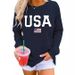 Women's Clothing Holiday Printed Round Neck Sweater Women's Tops_ecoleips.com
