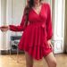 Women's Fashion Long Sleeve Dress V‑Neck Design Self‑Tie Waist Multi‑Layer Flared Hem Elegant Daily Wear_ecoleips.com