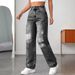 Women's Clothing Pocket Ripped Casual Denim Wide Leg Pants_ecoleips.com