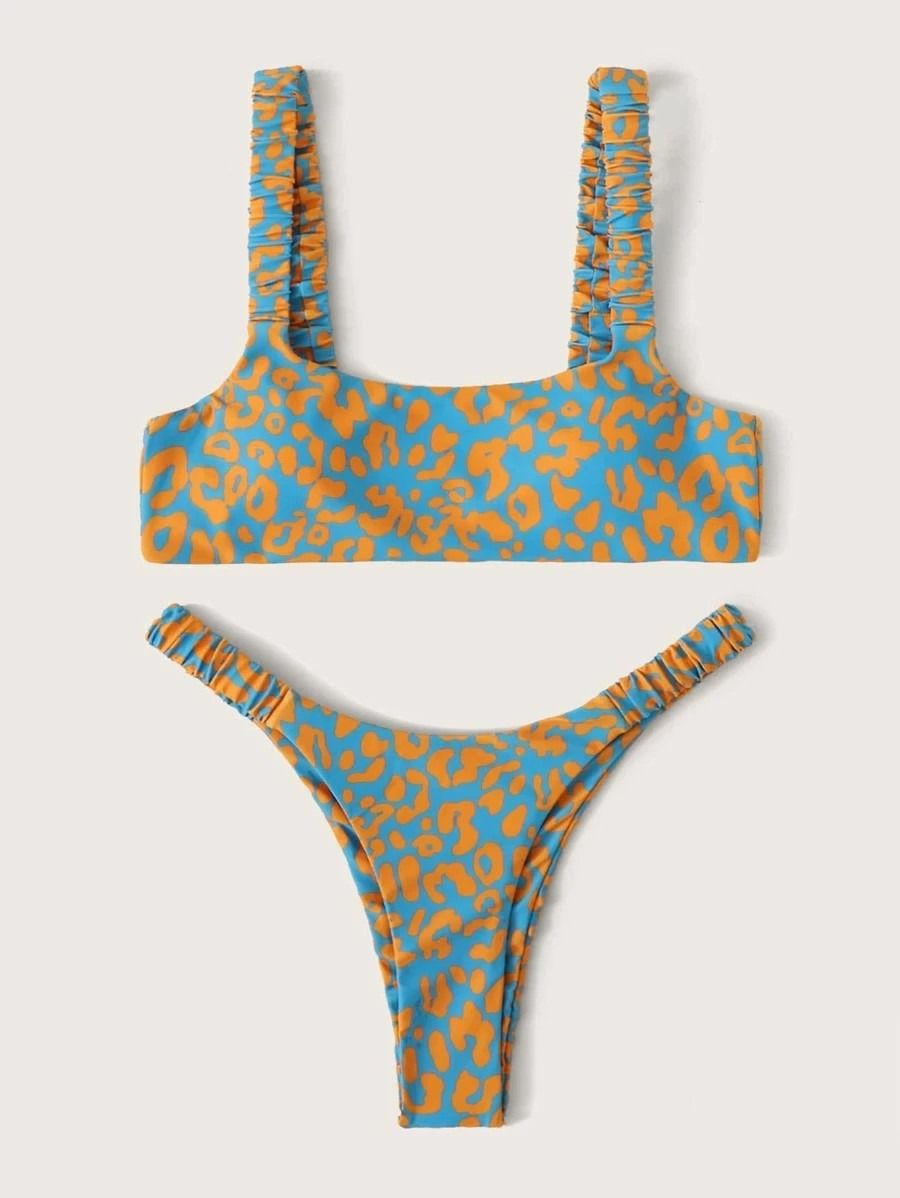 Verve New Style Sexy Fashion Multi-color High-waisted Printed Two-piece Swimsuit Women's Bikini_ecoleips.com