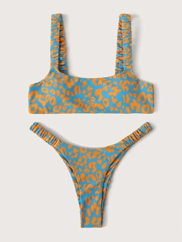Verve New Style Sexy Fashion Multi-color High-waisted Printed Two-piece Swimsuit Women's Bikini_ecoleips.com