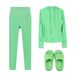 Women's Clothing Three Piece Set Hooded Jacket Cropped Pants Slim Fit Outerwear Elastic Sports Yoga Suit In Stock_ecoleips.com