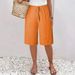 Aria Basics Aria Basics Cross-border European And American Clothing Women's Casual Fashion Solid Color Mid-length Pants_ecoleips.com