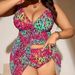 Verve 2024 New Plus Size Backless Sexy Two-Piece Leopard Print Cross Bikini Swimsuit Set For Women_ecoleips.com