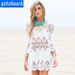 New European And American Style Hollow Crochet Beach Jacket Bikini Swimsuit Cover-Up Sun Protection Beachwear For Women_ecoleips.com