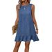 Women's Clothing Hot Selling Vest Skirt Ruffle Sleeve Casual Dress_ecoleips.com