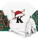 European And American Cross-border Foreign Trade Women's Clothing Christmas Letter Print Round Neck Short-sleeve T-shirt_ecoleips.com