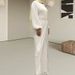 Elegant Women's Sequined Maxi Dress Autumn Dubai Style Round Neck Long Sleeve With Belt Middle East Fashion_ecoleips.com