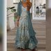2025 Foreign Trade Women's Two-Piece Set Commuter Style Elegant Goddess Lazy Digital Print Camisole Chiffon Dress_ecoleips.com
