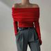 One-word Shoulder Temperament, Off-the-shoulder Design, Slim And Thin, Chest-wrapped Knitted Sweater For Women_ecoleips.com