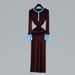 Retro Hoof Sleeve Knit Dress - Elegant Color-Block Midi Dress With Flared Cuffs, Work-To-Winner Staple_ecoleips.com