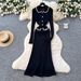 Chic Contrast-Collar Knit Dress – Parisian-Inspired Waist-Defining Elegance (Yellow/Taupe/White/Black, Stretch Blend, Sweet & Sophisticated Style)_ecoleips.com