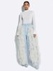 Stretch Straight Leg Jeans With Faux Fur & Edgy Patchwork Design - High Waist Comfort Denim For Trendsetters (Blue, S-2XL)_ecoleips.com