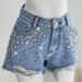 New European And American Tyle Amazon Bet-elling Fahionable Women' Lim-fit Ripped Raw-edge Hand-beaded Denim_ecoleips.com