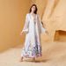 Modest Abaya Dress Muslim Women's Middle Eastern Style Casual Dress Dubai Travel Robe Rope Embroidery Abaya Polyester_ecoleips.com