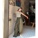 American Retro Green Banana Jeans For Women 2025 Spring And Summer Lazy Style Loose Wide Leg Floor Length Scimitar Pants_ecoleips.com