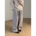 Suitable For All Seasons CLEAN SPACES Casual Breathable Straight Pants For Women 2025 New High Waist Linen Trousers 53978_ecoleips.com