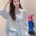 Women's Clothing Counter Heavy Hot Diamond Fashionable Thin Loose Version Casual Light Color Shirt Sunscreen Shirt_ecoleips.com