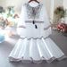 Cotton Linen Long Ethnic Style Lantern Sleeve Loose A-Line Tummy-Hiding Slimming Mid-Length Dress_ecoleips.com