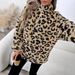 Women's Clothing Temperament Pocket Leopard Print Fashionable Leopard Print Zip-Up Hoodie With Cozy Fleece Lining – Elegant & Relaxed Fit For Women_ecoleips.com