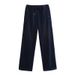 Women's Clothing Autumn Casual Fashion Denim Shirt Drawstring Straight Trousers Suit_ecoleips.com