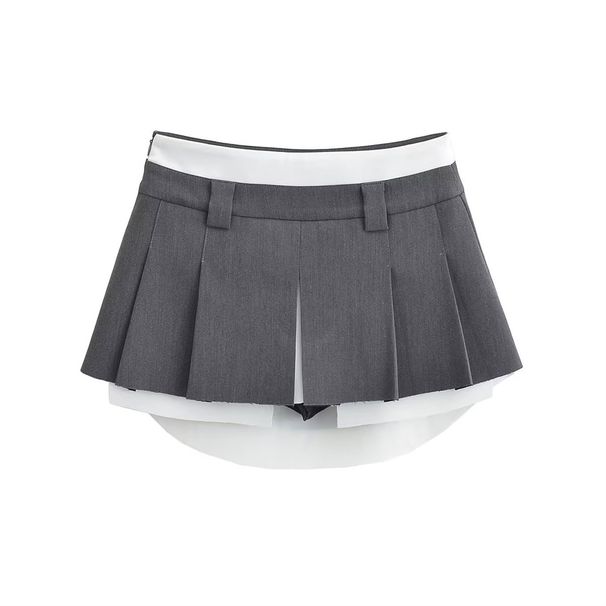 Verve YPFF Trendy Women's Fashion Summer New High-Waisted Pleated Slimming Hot Girl Short Skirt_ecoleips.com