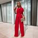 Women's Clothing Loose Casual Wide Leg Pleated Jumpsuit Belt Solid Color Women's Clothing Z241538_ecoleips.com